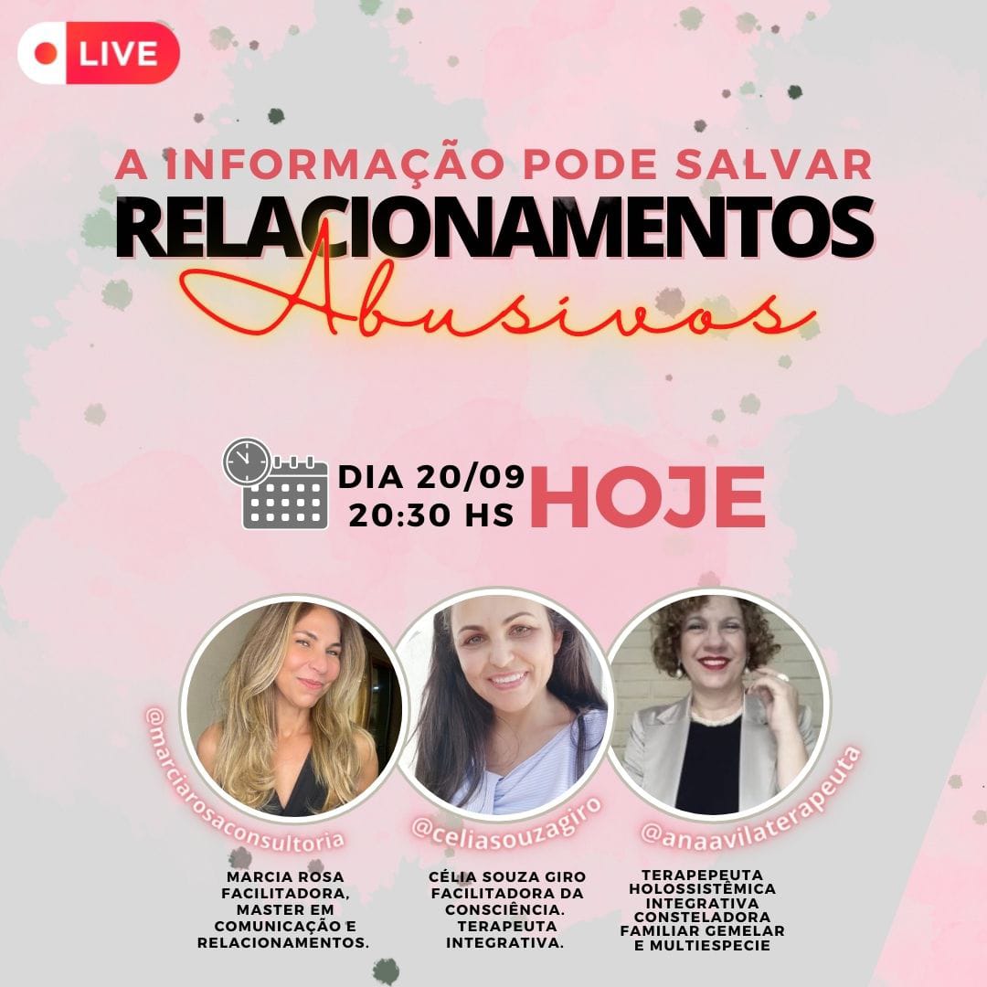 Live relacionamentos abusivos e tóxicos